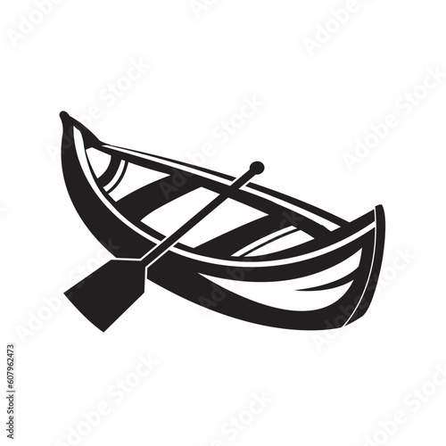 canoe icon logo vector design template