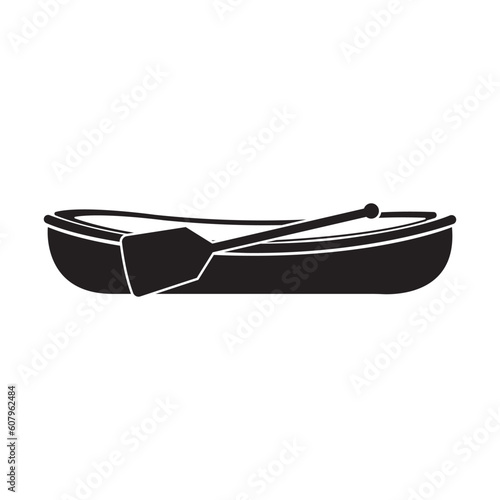 canoe icon logo vector design template