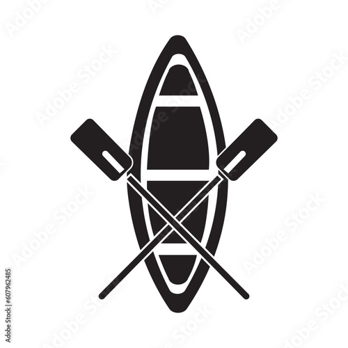 canoe icon logo vector design template