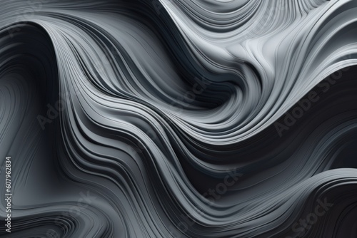 Abstract grey background with swirling lines  Generative ai