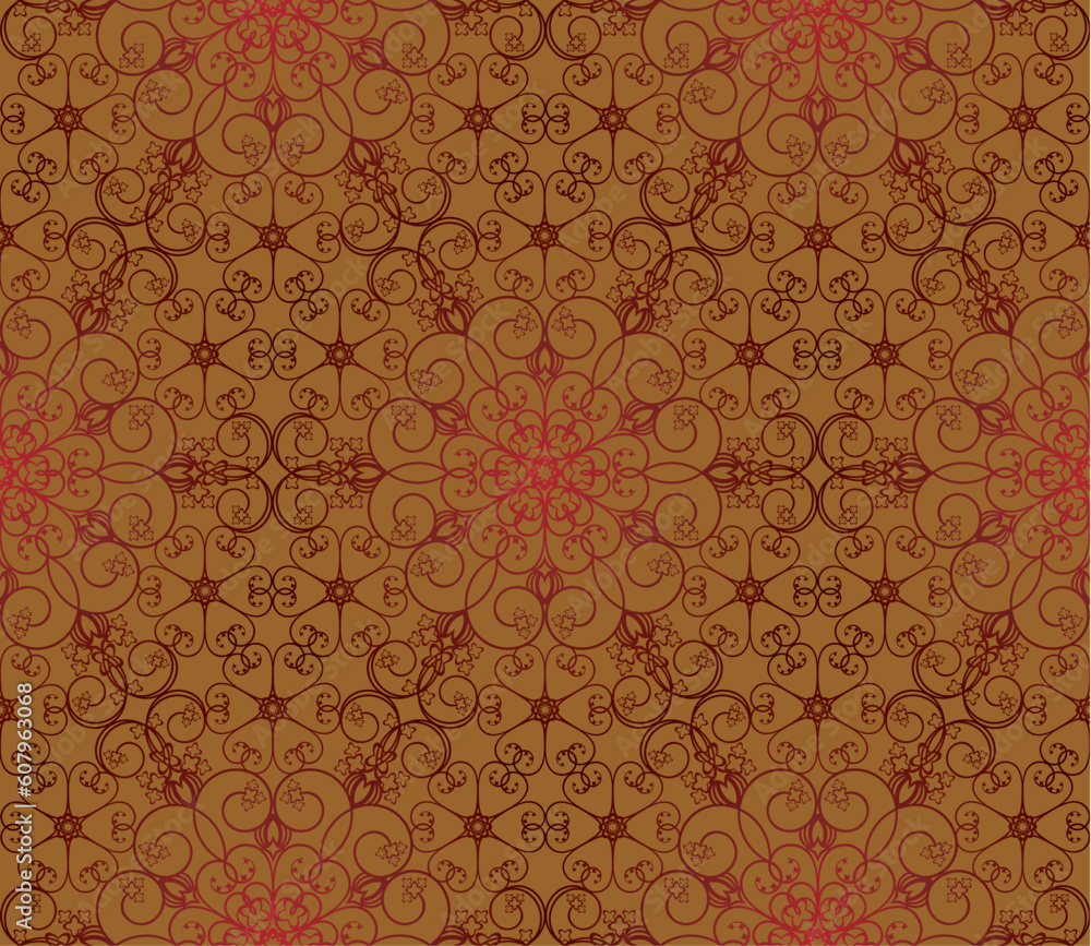 Seamless red and brown floral pattern. Available in vector format. Vector format is Adobe illustrator EPS file, compressed in a zip file. The document can be scaled to any size without loss of quality Seamless red and brown floral pattern. Available in vector format. Vector format is Adobe illustrator EPS file, compressed in a zip file. The document can be scaled to any size without loss of quality