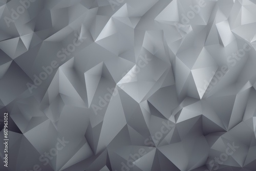 Abstract grey background with trianglar shapes, Generative ai
