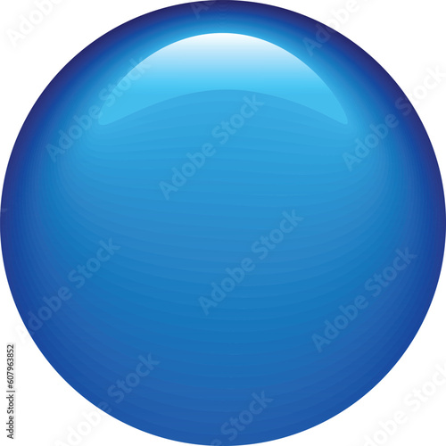 blue glass button