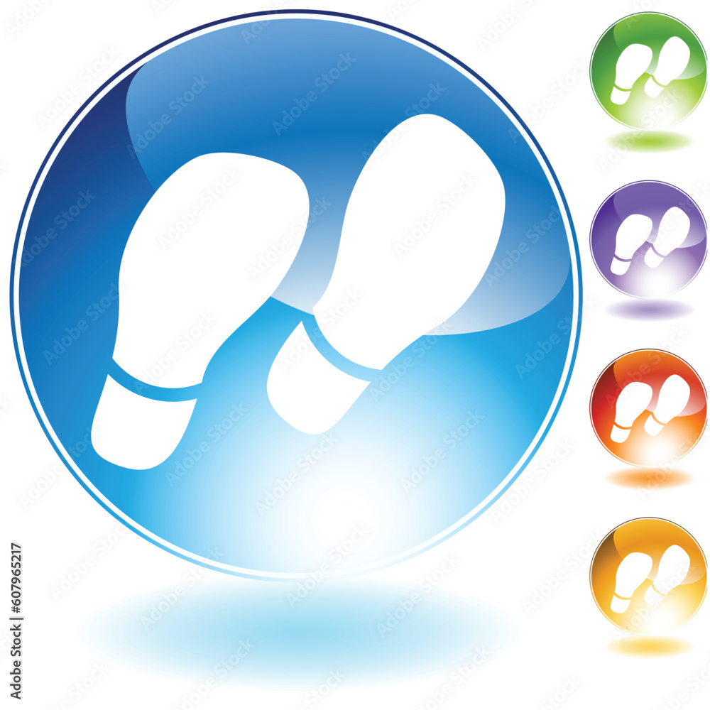 Shoe print isolated on a white background.