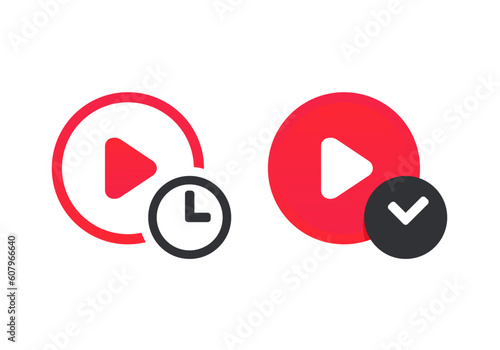 Video time icon. Illustration vector