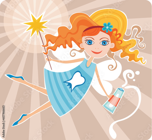 vector illustration of a cute fairy princess