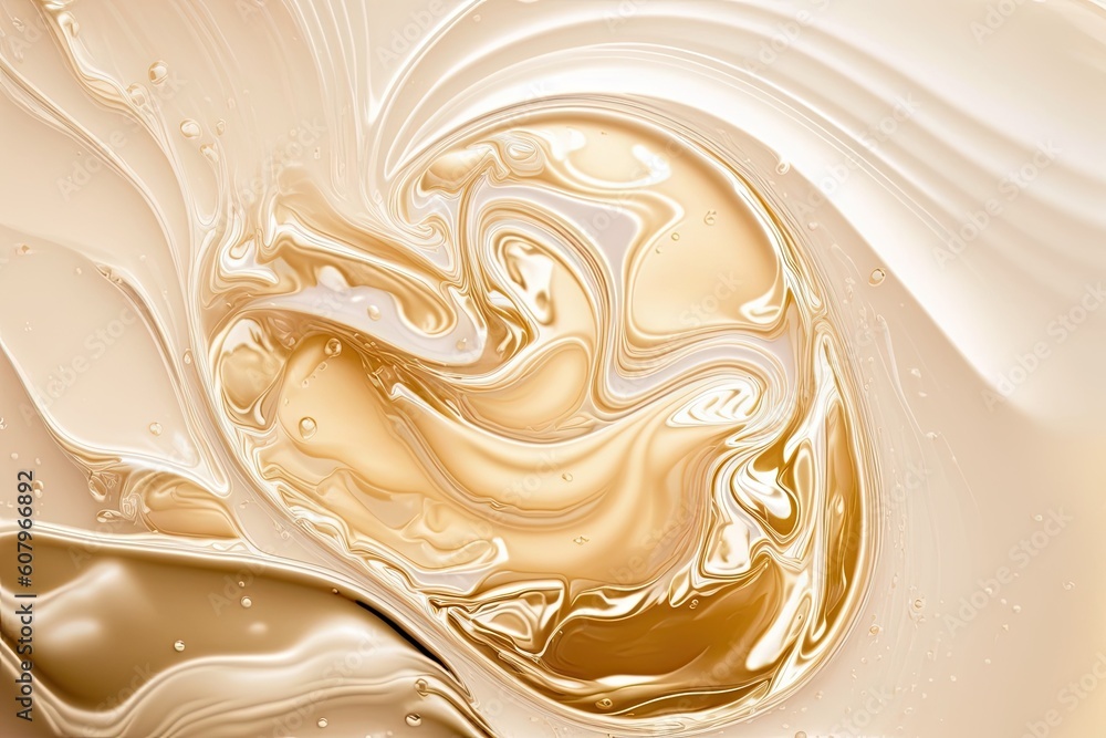 With ripples and splashes, transparent beige clear water surface texture. Water waves in sunlight with copy space, abstract nature backdrop, top view. emulsion micellar toner for Generative AI With ripples and splashes, transparent beige clear water surface texture. Water waves in sunlight with copy space, abstract nature backdrop, top view. emulsion micellar toner for Generative AI