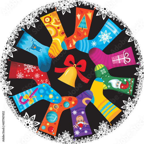 vector illustration of a christmas stocking