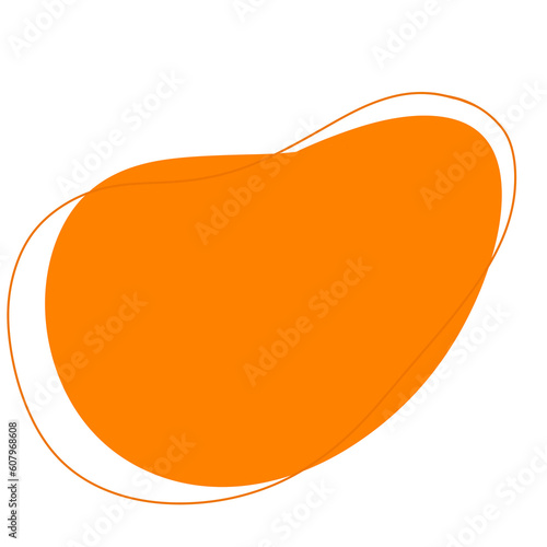Orange abstract modern shape
