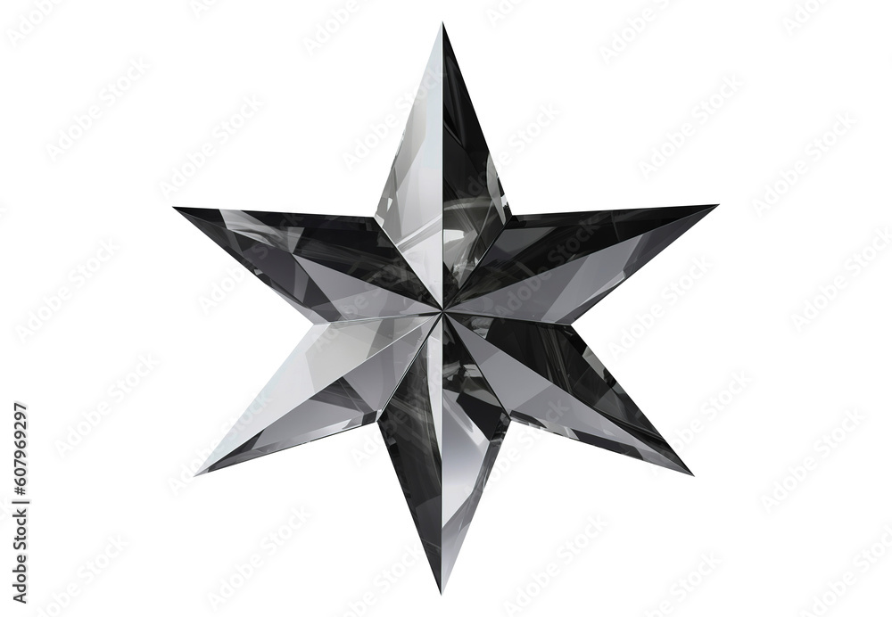 Star on transparent background. Generative AI. Star on transparent background. Generative AI.