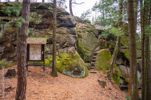 Drabovna sandstone castle ruins in Bohemian Paradise, Bohemian Paradise, Czech Republic photo