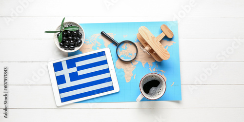 Tablet computer with Greek ...