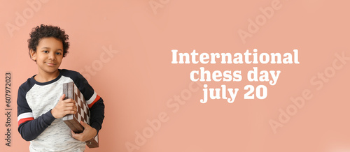 Cute African-American boy w...