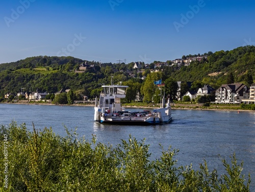Wallpaper Mural Ferry on the Rhine between Remagen - Kripp and Linz Torontodigital.ca