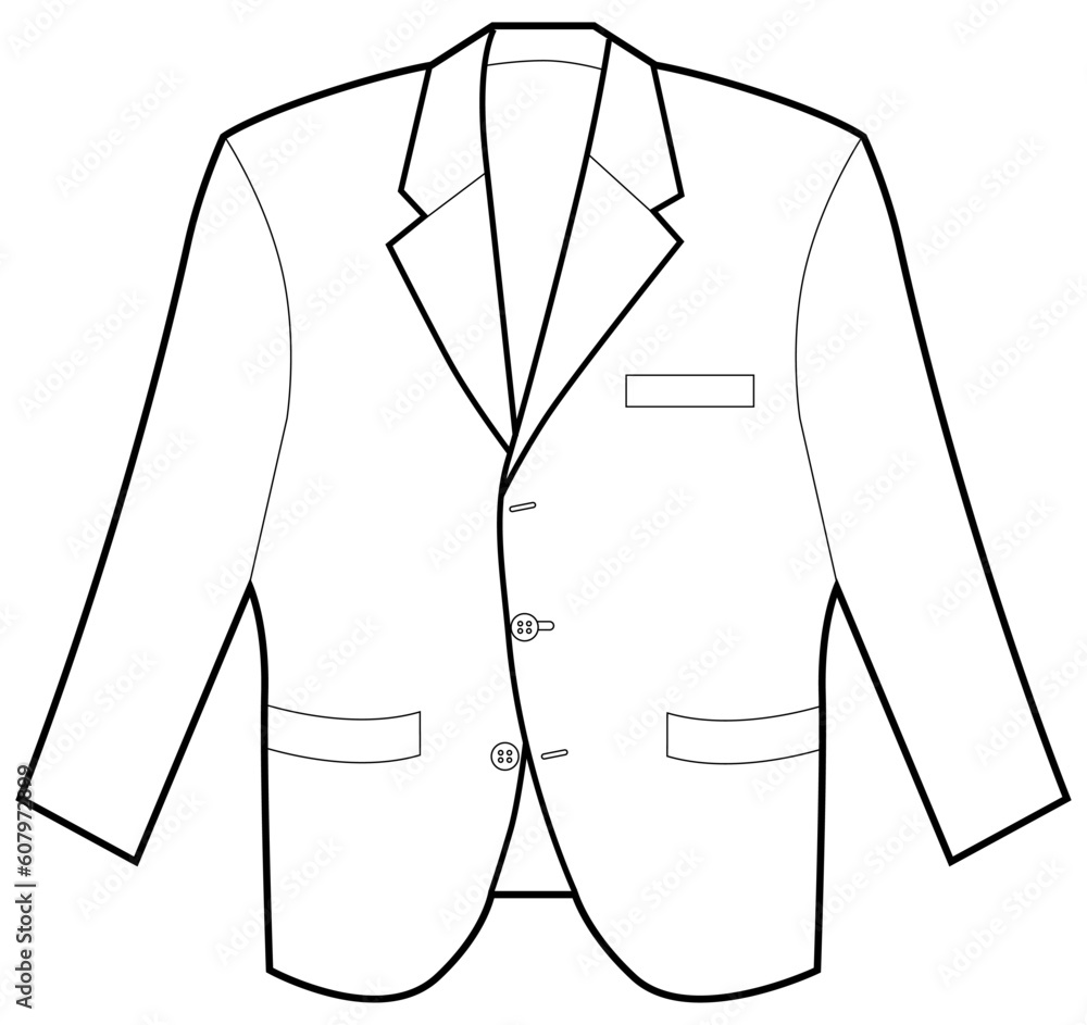 Business jacket isolated on a white background. Business jacket isolated on a white background.
