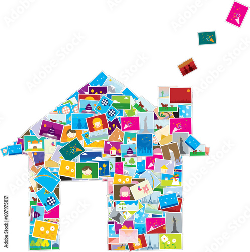 The house is made up of plenty number of photos