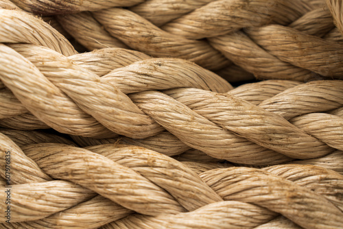 rope coils used to anchor large ships, large-sized ropes