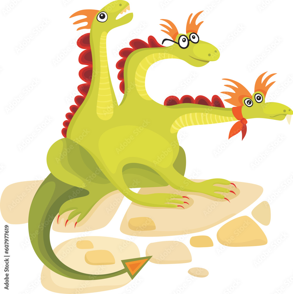 Fototapeta premium vector illustration of a cute dragon