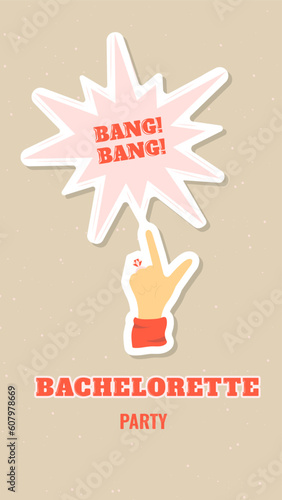 Story Template Wild West Bachelorette Party Invitation 