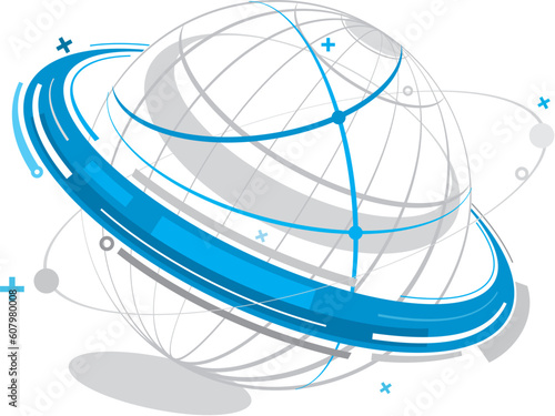 two color electronic satellite pattern design.