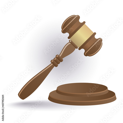 gavel icon with shadow