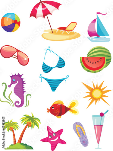 vector illustration of a travel icon set