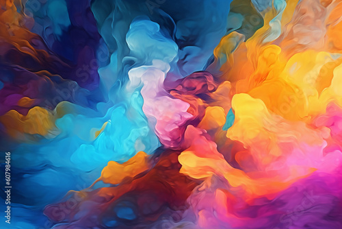 Abstract fluid color background. fluid, colours. AI generative