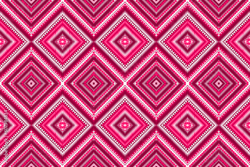 Seamless design pattern, traditional geometric pattern Brown, white, pink, white vector illustration design, abstract fabric pattern, aztec style for textiles, wallpaper