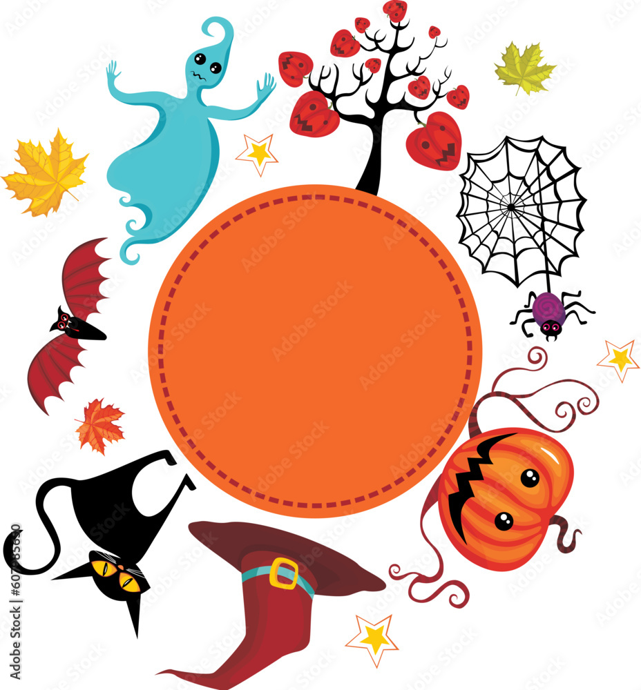 vector illustration of a helloween card