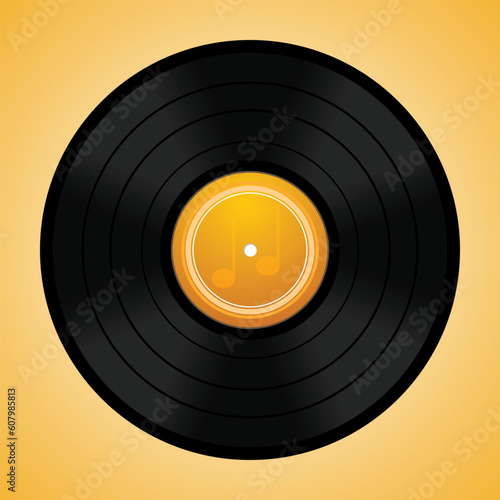 Vector illustration of the vynil disc
