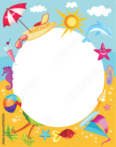 vector illustration of a travel card