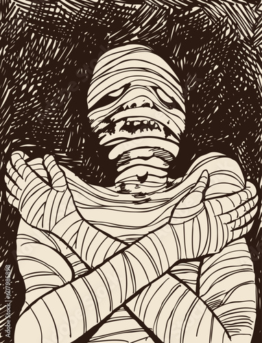 An image of a creepy mummy.