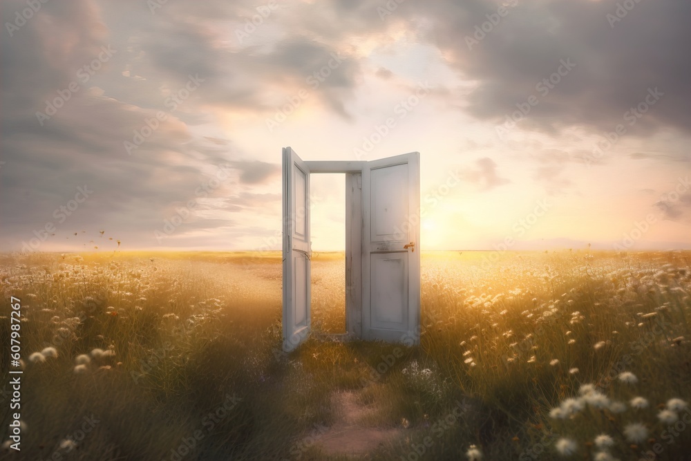 Door to new world. Panorama version Door to new world. Panorama version