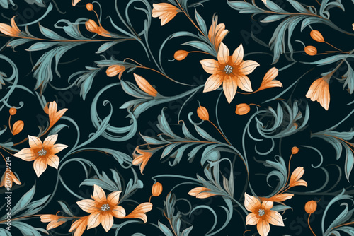 seamless pattern with flowers