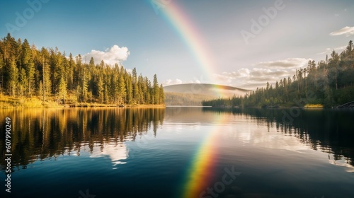 Abstract Rainbow Illuminated in Water Reflection © VisualMarketplace