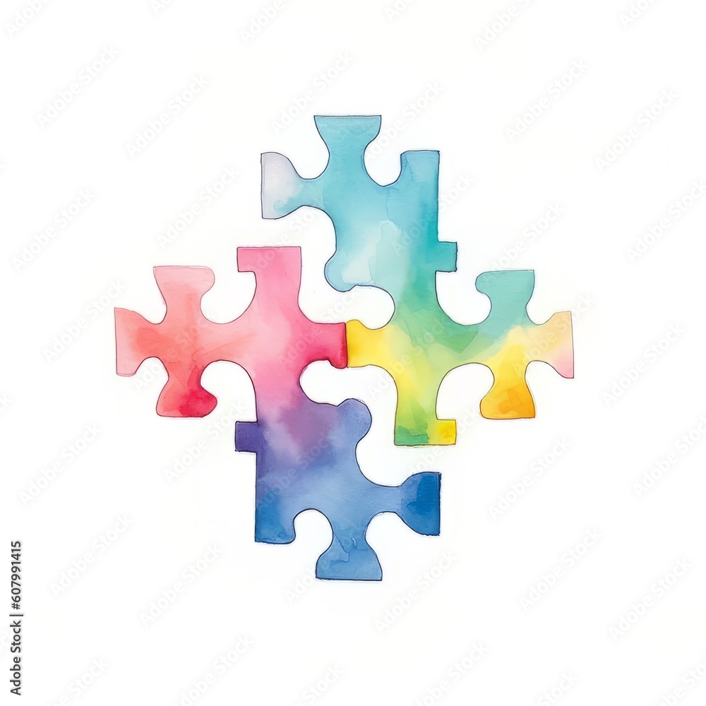 jigsaw puzzle background with Generative AI technology jigsaw puzzle background with Generative AI technology
