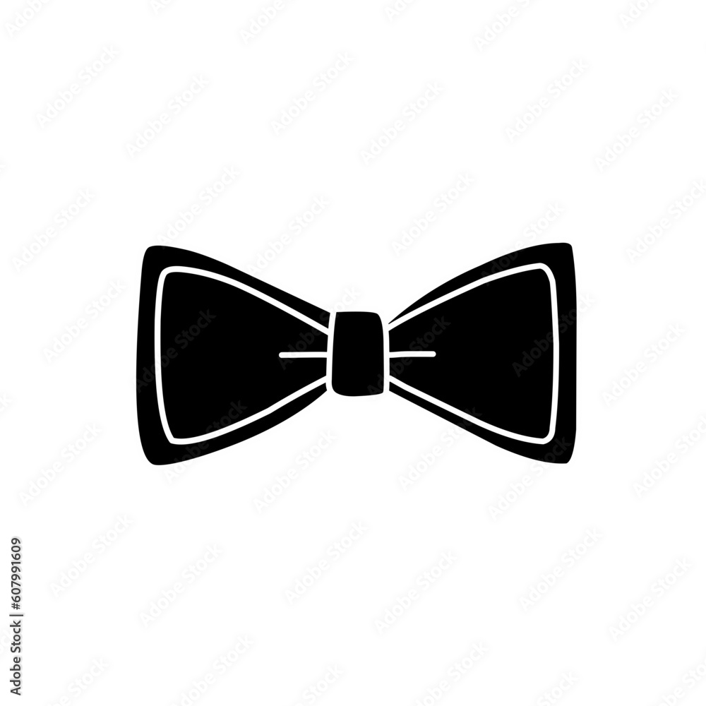 Black bow tie icon Black bow tie icon