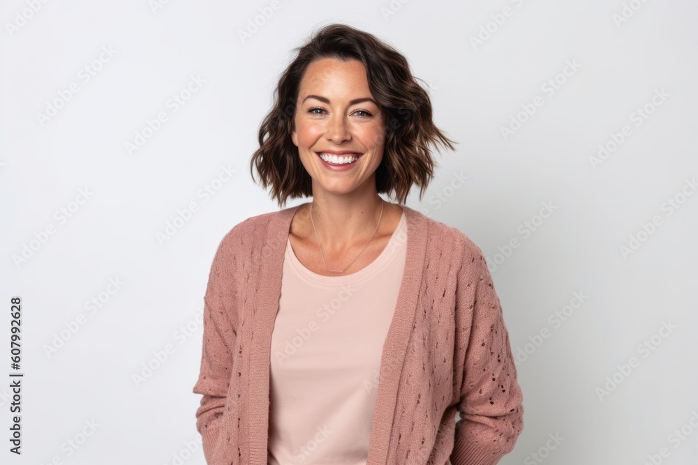 Portrait of a beautiful middle aged woman smiling and looking at camera Portrait of a beautiful middle aged woman smiling and looking at camera