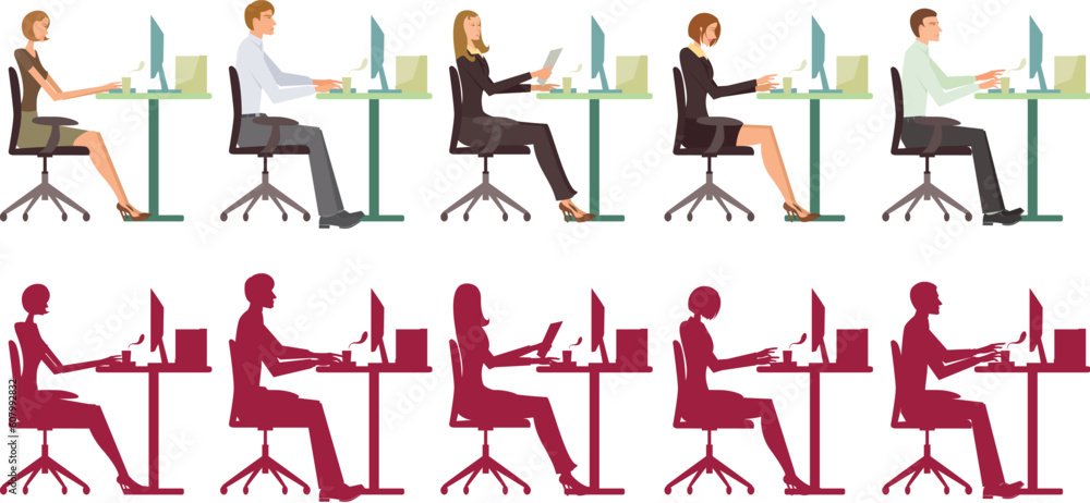 working staff members. working staff members.