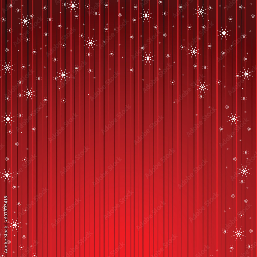 Vector background - snowflakes and stars descending Vector background - snowflakes and stars descending