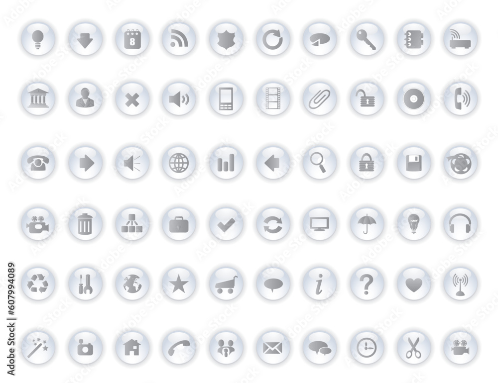 glossy icons set glossy icons set