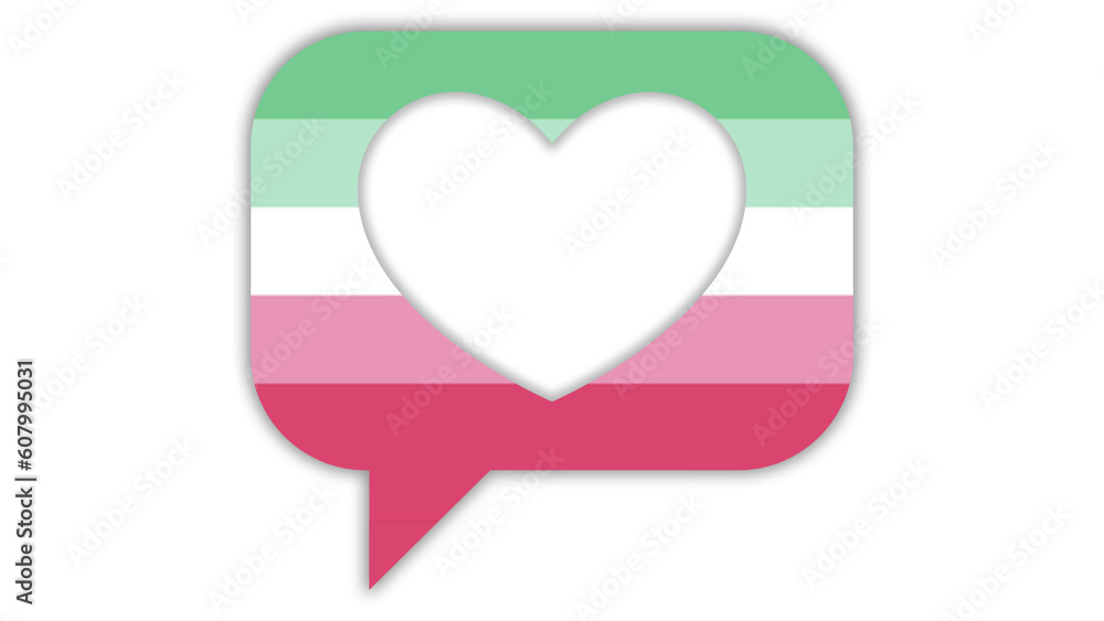 Happy Pride Month Abrosexual Pride Flag Heart Chat Background