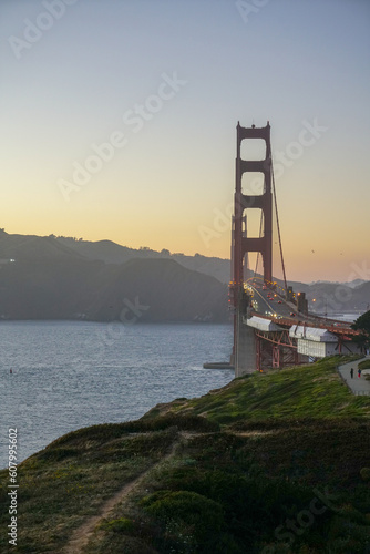Shot of the Golden Gate Bridge and the Marin Headlands