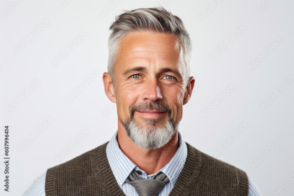 Portrait of a handsome mature man looking at camera over white background Portrait of a handsome mature man looking at camera over white background