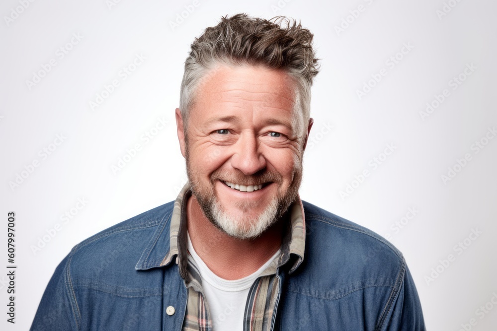 Portrait of a handsome middle-aged man smiling at the camera. Portrait of a handsome middle-aged man smiling at the camera.
