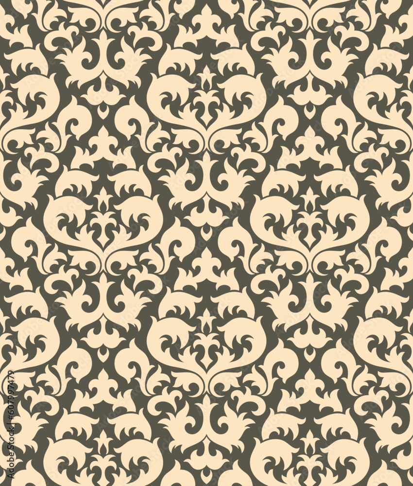 Obraz premium Seamless background from a floral ornament, Fashionable modern wallpaper or textile