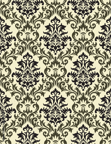 Seamless background from a floral ornament, Fashionable modern wallpaper or textile