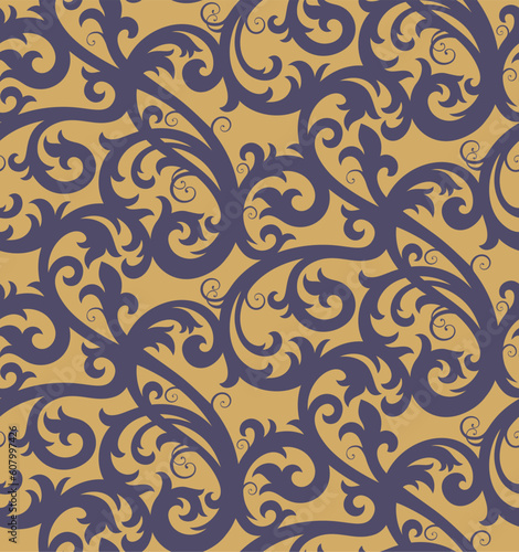 Seamless background from a floral ornament, Fashionable modern wallpaper or textile
