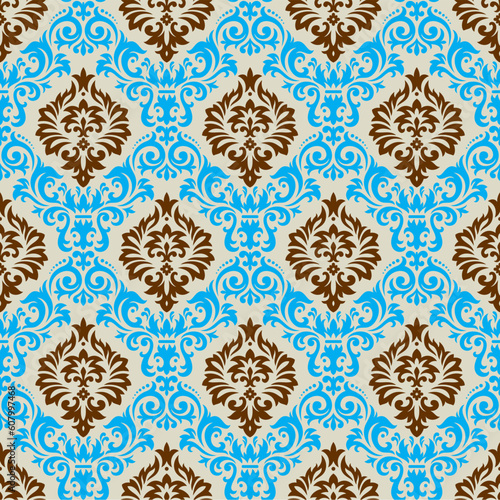 Seamless background from a floral ornament, Fashionable modern wallpaper or textile