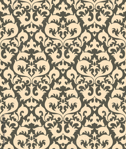Seamless background from a floral ornament, Fashionable modern wallpaper or textile